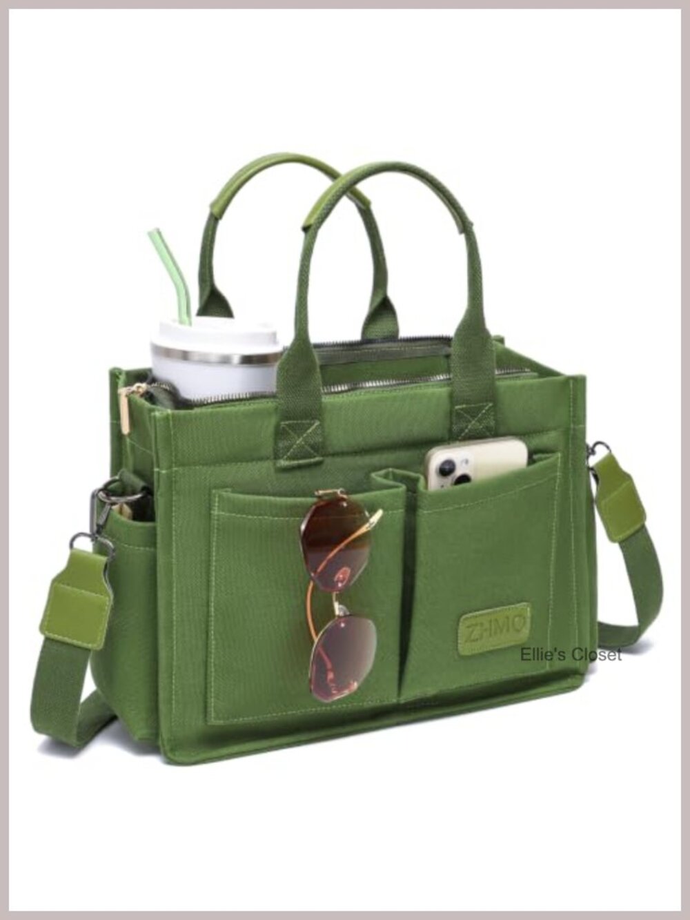 Canvas Tote Bag for Women | Laptop Crossbody | Work Travel